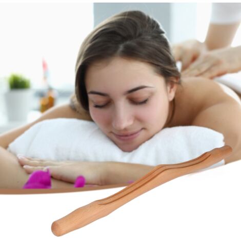Gua-Sha-Stick aus Holz – doppelseitig, ergonomisch mit rutschfestem Griff für die Tiefengewebsmassage