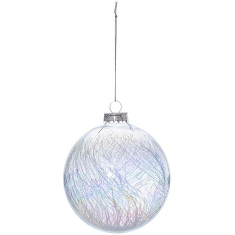 Guaina di natale in vetro 100 mm irise crackle - Feeric lights & christmas