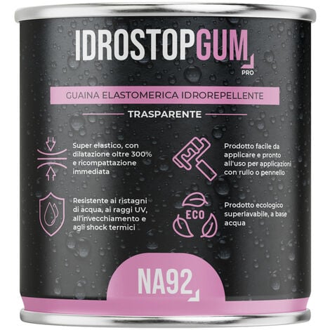 Guaina liquida impermeabilizzante elastomerica tetti terrazze Carson  Protexgum Colore Trasparente Lattaggio 1 LT