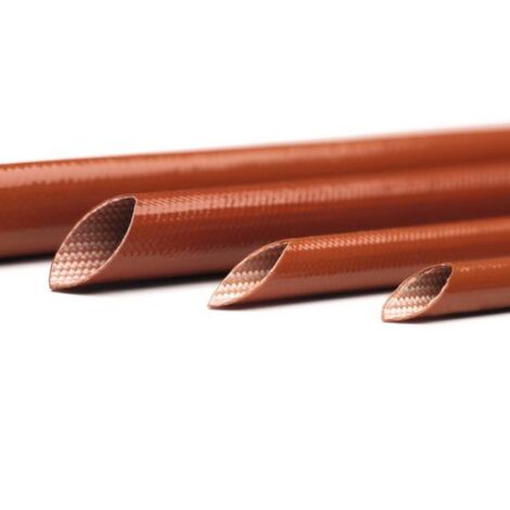 GUAINA IN VETROTEX-SILICONE TUBO COLORE ROSSO 6 MM CONFEZIONE DA 10 MT (39432)