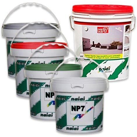 GUAINA LIQUIDA IMPERMEABILIZZANTE PEDONABILE PER TERRAZZA BALCONE NP 7 13016V KG 5 - ROSSO (21947)