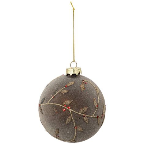 Guaina natalizia in vetro 100 mm oro frost - Atmosphera créateur d'intérieur