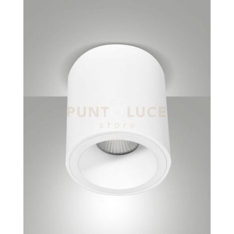GUAMO PLAFONIERA TONDA BIANCA 1 LUCE ATTACCO GU10 D.9CM
