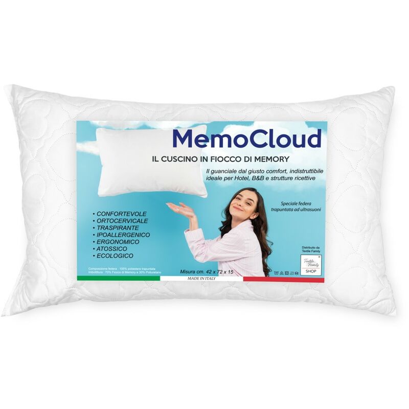 Guanciale Cuscino Fiocco Di Memory Memocloud Made In Italy