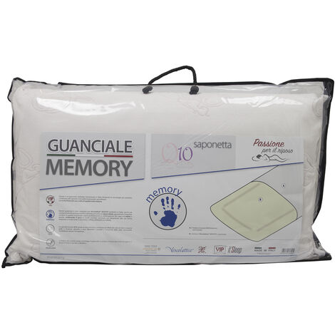 Guanciale Cuscino Letto 42x72 cm Memory Anallergico Traspirante Q10
