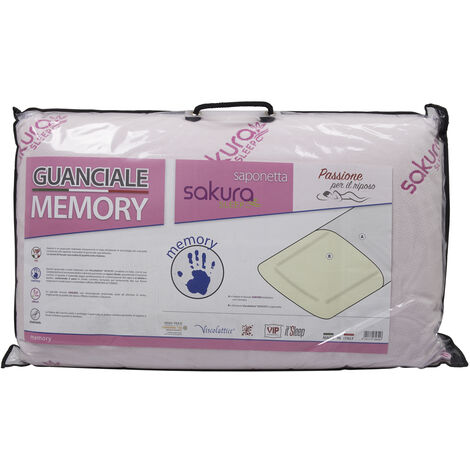 Guanciale Cuscino Letto 42x72 cm Memory Anallergico Traspirante Sakura