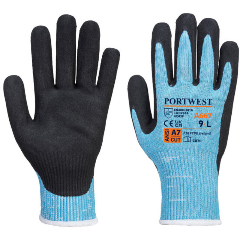 Guante Anti-Corte Claymore AHR: Resistencia y Comodidad / Azul Negro / M