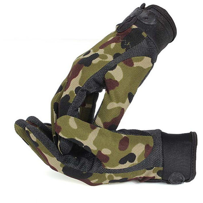 

Asupermall - Guante antideslizante de camuflaje para deporte al aire libre, juego de caza, entrenamiento, multifuncional, Universal, persona