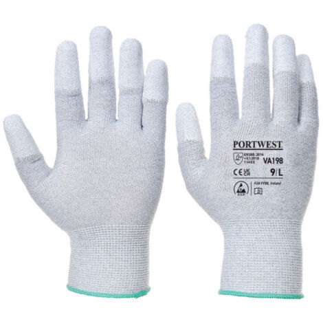 Guante Antiestático Vending con Puntas de PU / Gris / S