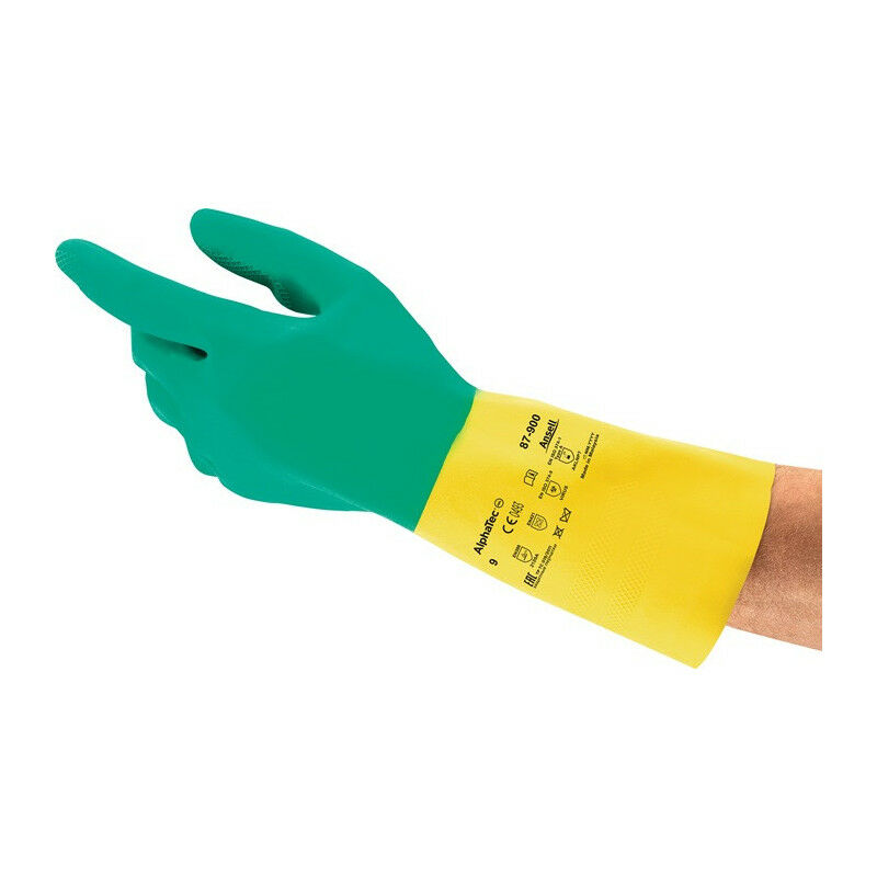 

Guante de protección química AlphaTec® 87-900 Talla 8.5-9 verde / amarillo EN 388.EN 374.EN 421 (Paquete de 12)