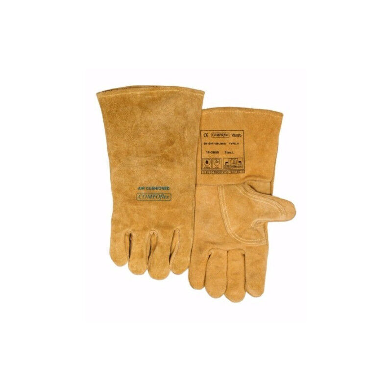 

Guante de cuero serraje nivel A Bucktan Wide Body COMFOFLEX | L/18 - Weldas