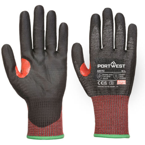 Guante CT200 AHR13 de PU resistente al corte para dispositivos táctiles A670 M