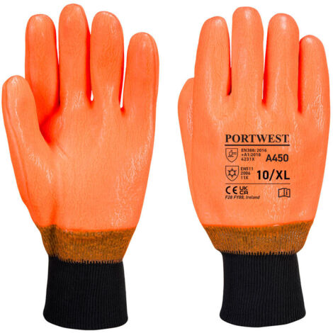 Guante de alta visibilidad impermeable para condiciones extremas / Naranja / XL