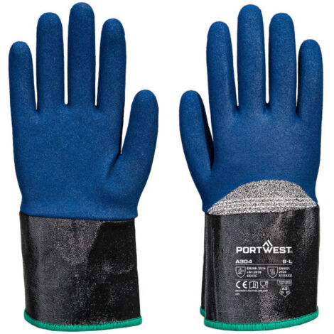 Guante de espuma de nitrilo con puños extensibles Grip C13 A304 XXL Gris / Azul