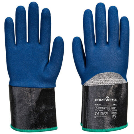Guante de espuma de nitrilo con puños extensibles Grip C13 PORTWEST A304 XXL Gris / Azul