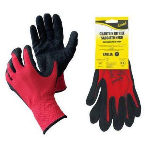 GUANTE DE GOMA RUGOSA NEGRO HV MANO