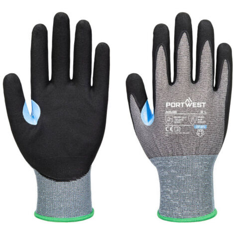 Guante de nitrilo CS Cut D21 A648 XXL Gris/Negro