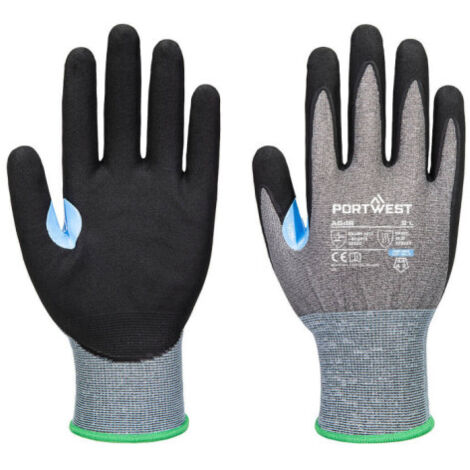 Guante de nitrilo CS Cut D21 PORTWEST A648 S Gris/Negro