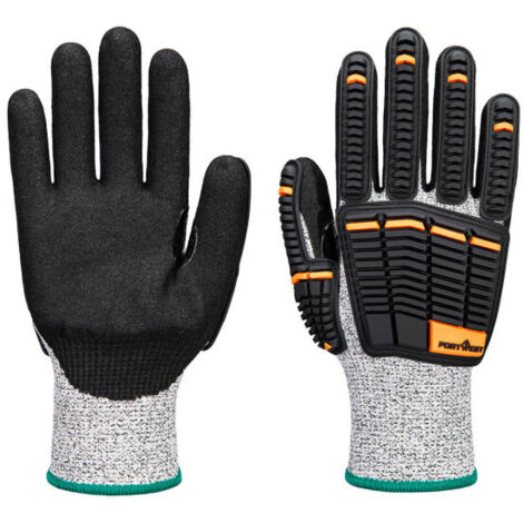 Guante de Nitrilo esponjoso Impact C13 A718 XXL Gris/Negro