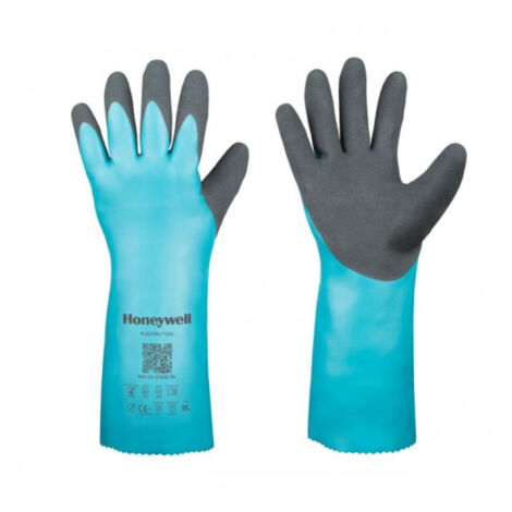 Guante de nitrilo recubierto para protección química avanzada FLEXITRIL SAFETOP Pack de 12 pares 8