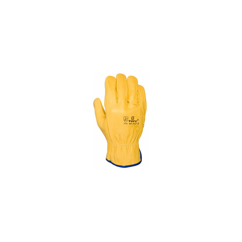 

Guante de piel flor vacuno corto amarillo T.L - Juba