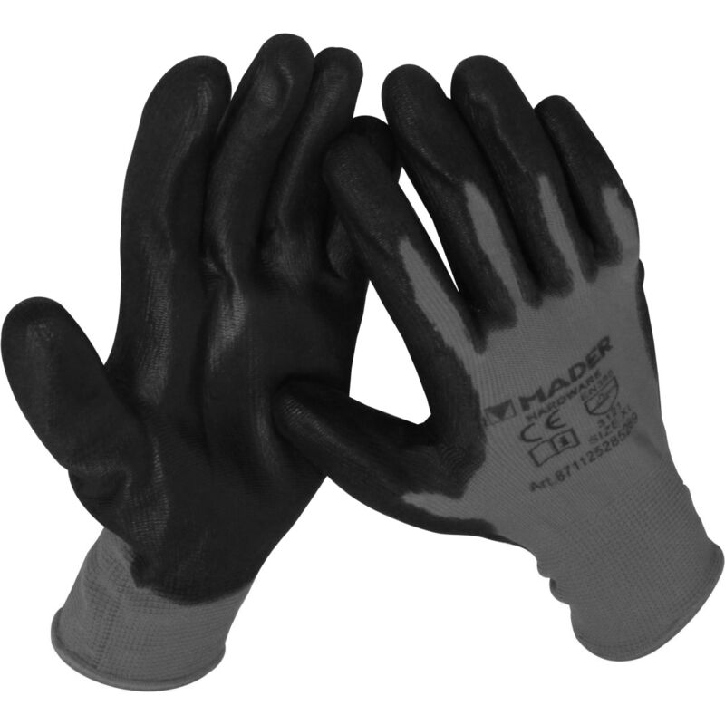 

Guantes de protección de poliéster y nitrilo talla L (Mader 96433)