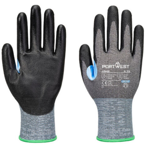 Guante de PU CS Cut D21 PORTWEST A649 XXL Gris/Negro