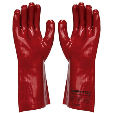 Guante de PVC con resistencia química y 3 longitudes SAFETOP CHEMPLUS 9