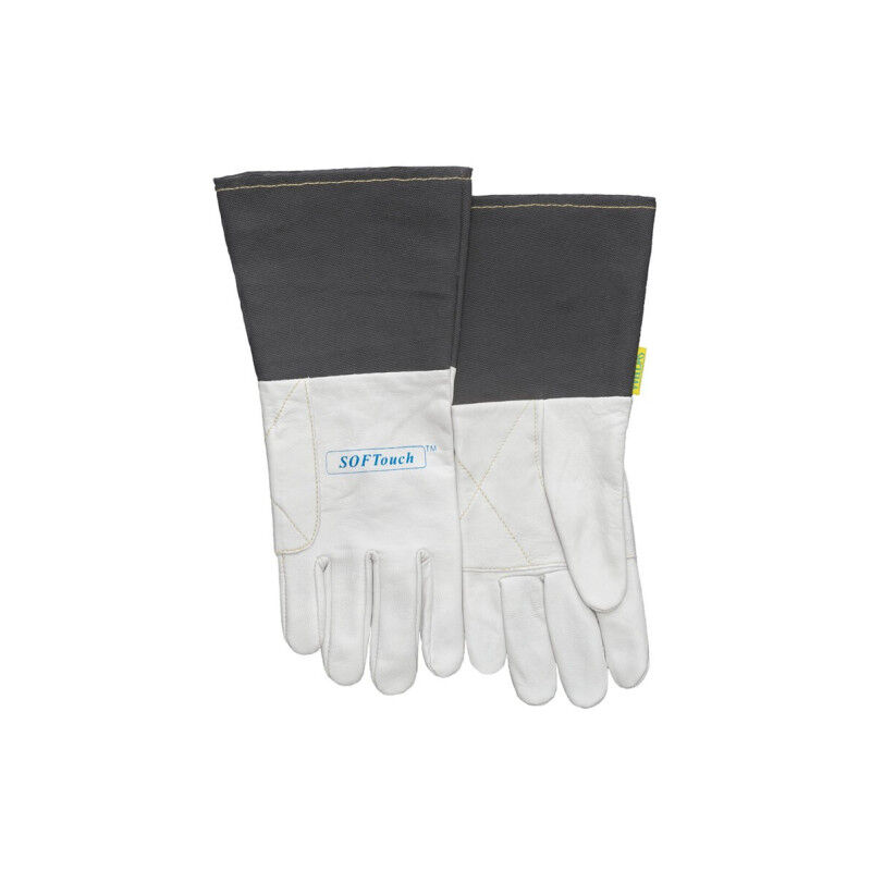 

Guante de soldadura de piel de cabra SOFTouch con manguito | S - Weldas