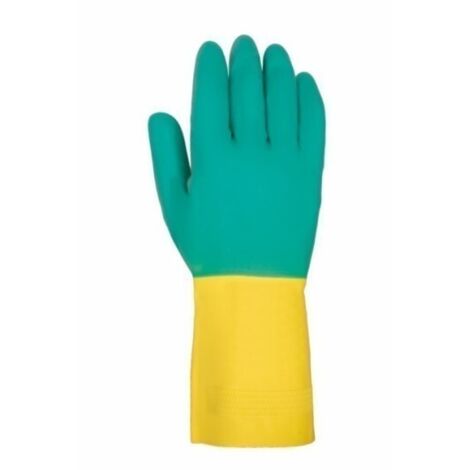 Guante de trabajo bicolor latex talla 7 juba