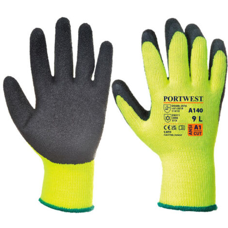 Guante de trabajo Thermal Grip, galga 10 A140 XXL Negro