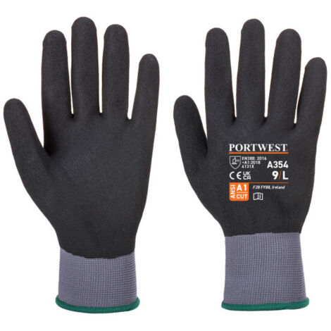Guante DermiFlex Ultra Pro - Nitrilo Arenoso / Negro / S