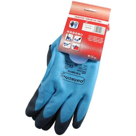 GUANTE DOBLE CAPA LATEX AFELPADO APTO FRIO EXT. T-9