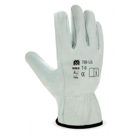 Guante Flor vacuno gris              T/8