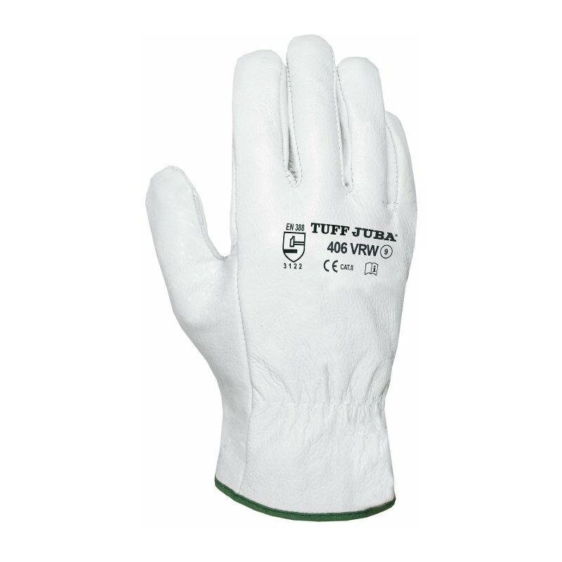 

Guante Flor Vacuno Ribete Blanco 9