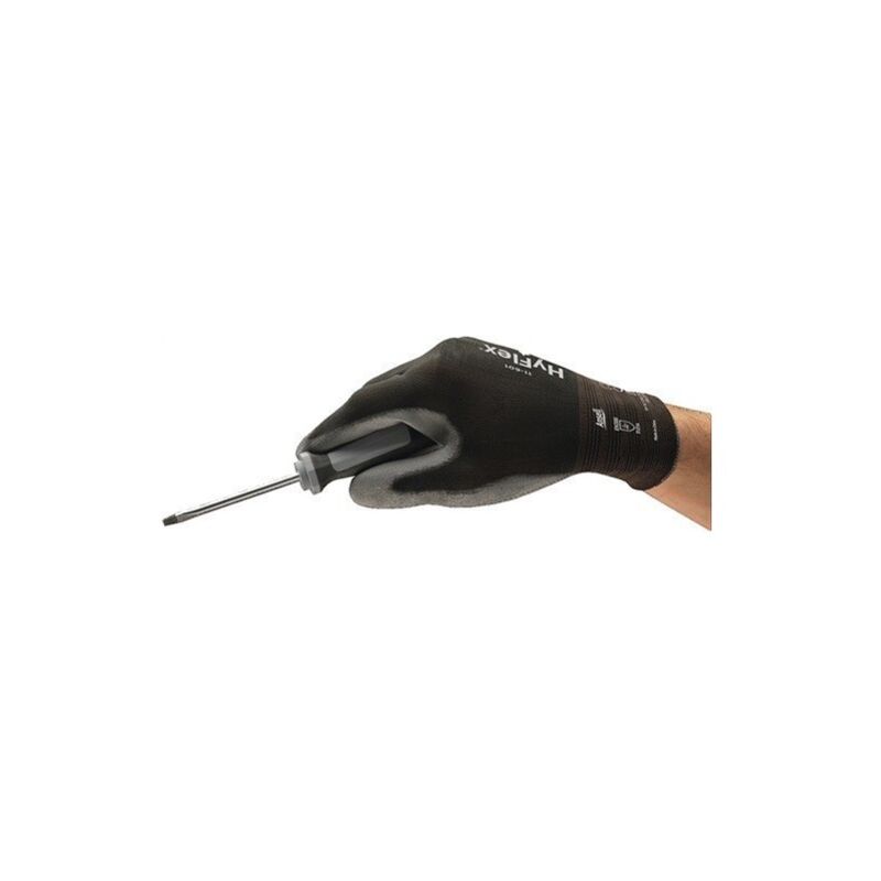

Ansell - Guante Hyflex 11-601 Tamao 8 Negro/Gris En 388 Categora Ep