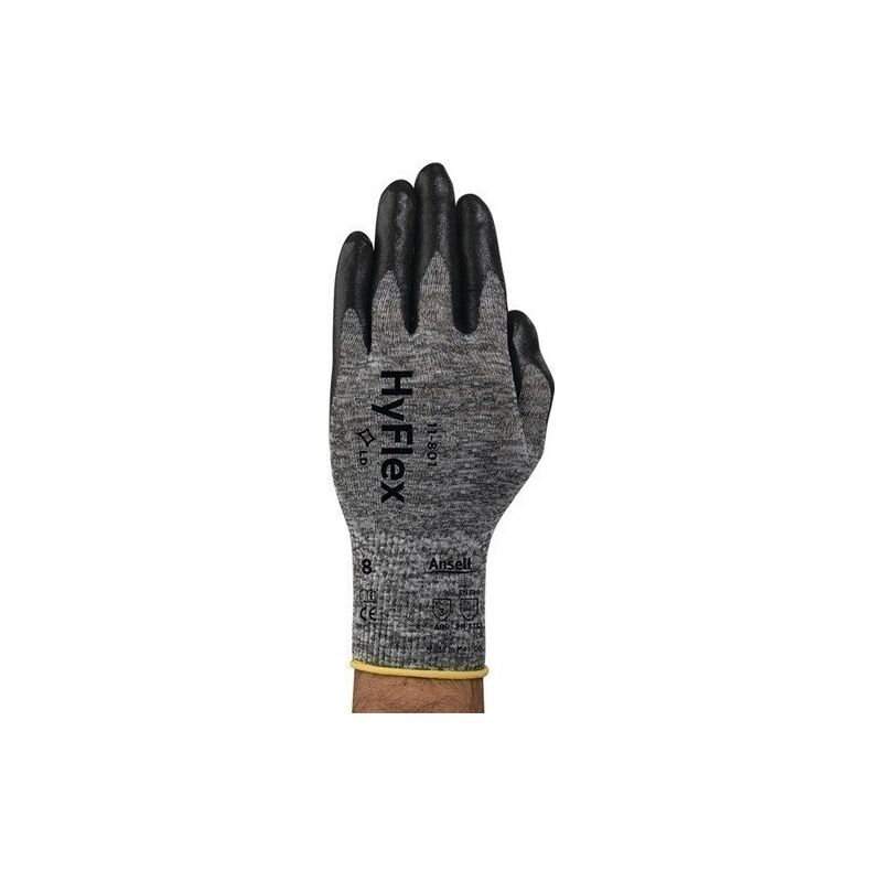 

Ansell - Guante Hyflex 11-801 Tamao 7 Gris/Negro En 388 Categora Ep