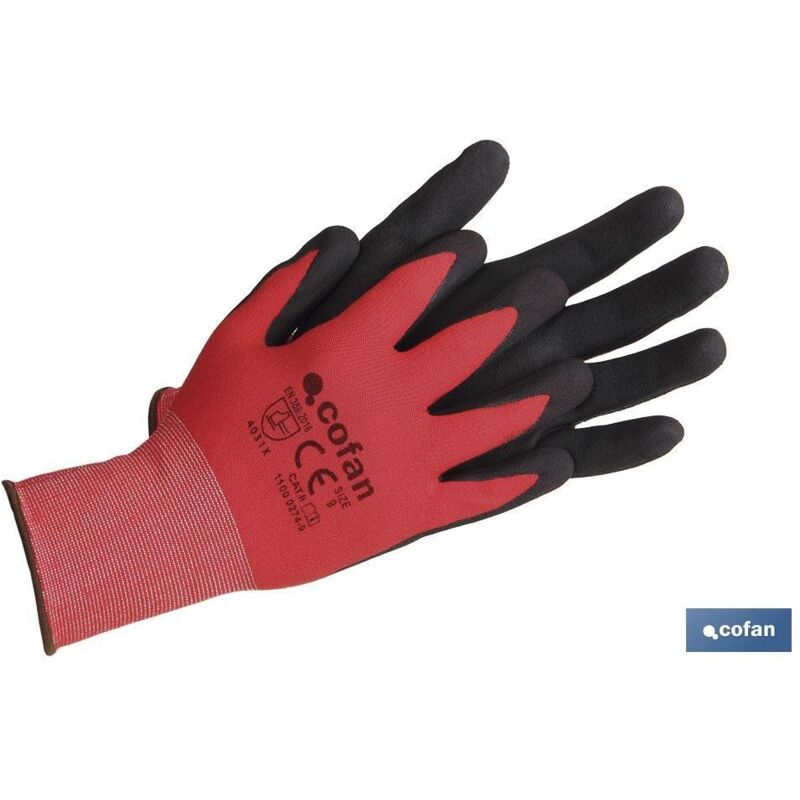 

Guante impregnado sandy coated rojonegro talla 8 venta unitaria