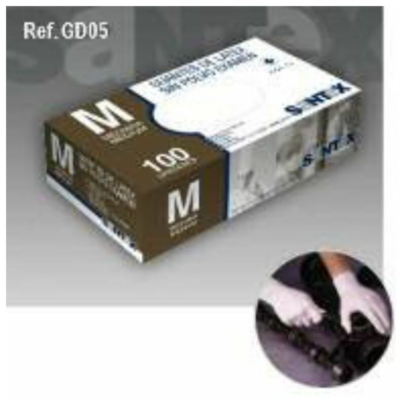 

Guante latex desechable sin polvo 100 unidades