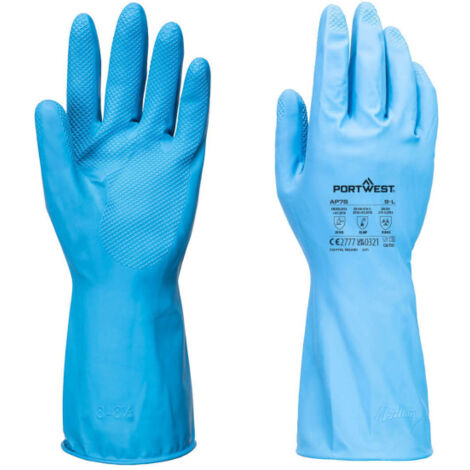 Guante ligero de látex Food Safe FD Chemical B (pack12) Azul uso alimentario (12 pares) AP76 XL