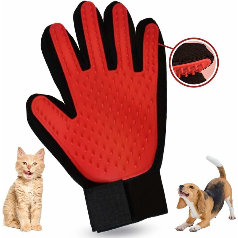 

Guante NA para el cuidado de los animales Guante de limpieza eficaz Cepillo depilatorio Puntas de silicona suave para un masaje suave Para perros y