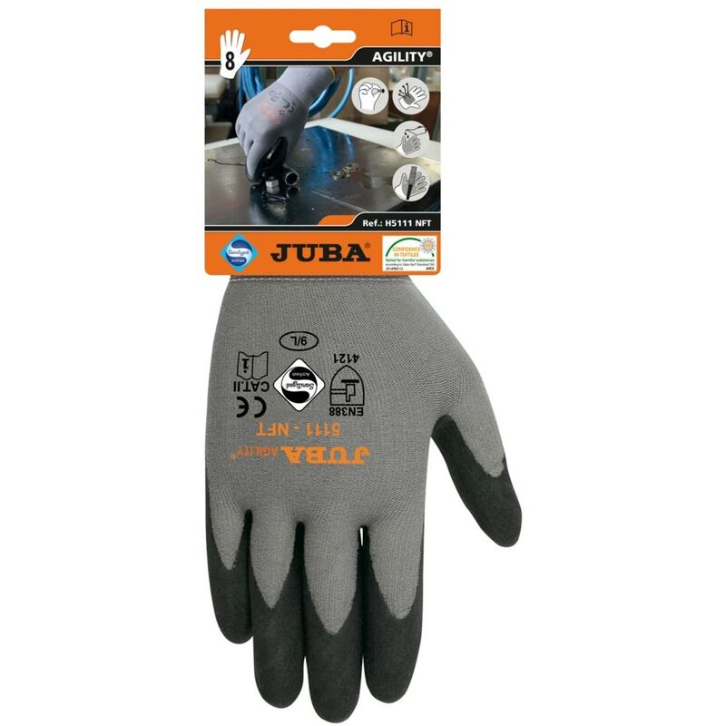 

Guante mecánico xl10 p/nit agility fc nft nyl negro - Juba