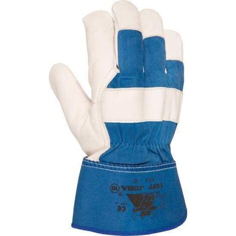 Guante Montaje L09 Americano Flor Vacuno Azul Juba