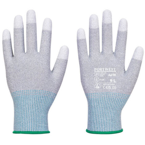 Guante MR13 ESD: Protección y Destreza en un Solo Paquete / Gris Blanco / L
