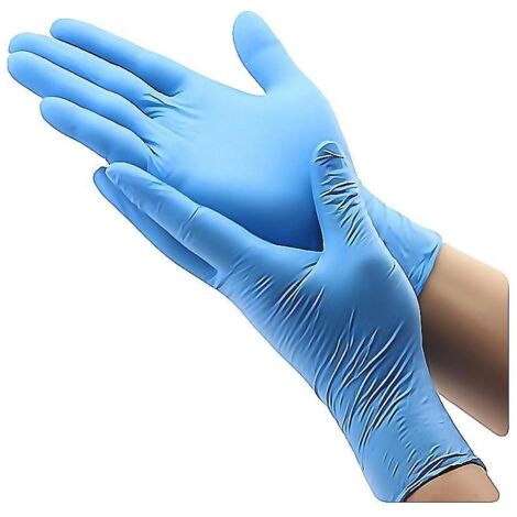 GUANTE NITRILO DESECHABLE AZUL T/9-91/2 SIN POLVO 3.5GR JUPITER