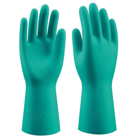 Guante Nitrilo quimico verde flocado L33 cm SAFETOP CHEMICAL GREEN (12 pares) 7