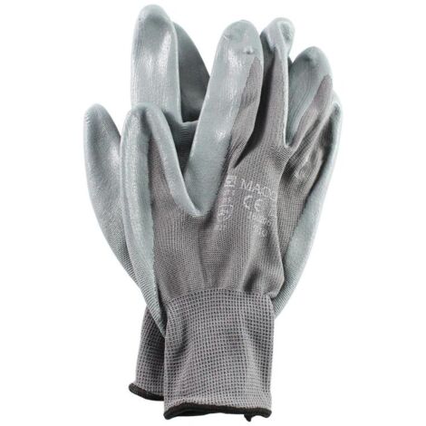 GUANTE NYLON CON NITRILO T9 GRIS