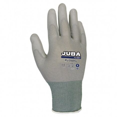 GUANTE NYLON CON RECUBRIMIENTO PU GRIS T/8