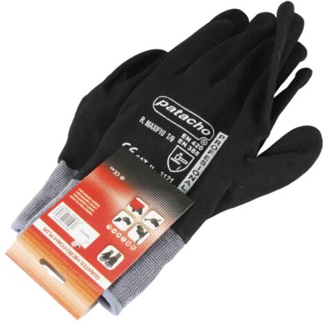 GUANTE NYLON NEGRO FOAN MAXI F10 T/9 PAR