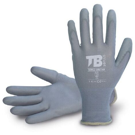 guante nylon palma poliuretano gris 500g2 uretan talla 6-10 t/guante talla s-7